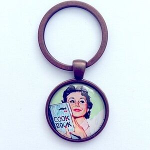Handmade Pinup Lady Keychain, Retro, Handmade, NWT